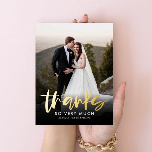 誠実な感謝していフォイルありがとうはがき 箔シーズンポストカード