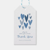 誠実な感謝ハートコバルトネイビー ギフトタグ (正面)