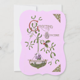 「誠実な挨拶」ヴィンテージ風のブランクカード 招待状