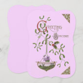 「誠実な挨拶」 ヴィンテージ　空白 招待状 (正面/裏面)