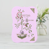 「誠実な挨拶」 ヴィンテージ　空白 招待状 (スタンド正面)