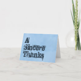 誠実な青感謝してい色 サンキューカード