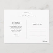 誠実感謝していな編集可能カラーありがとうはがき ポストカード (裏面)