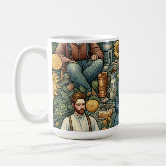 誠意あふれる贈り物、枕 コーヒーマグカップ (左)