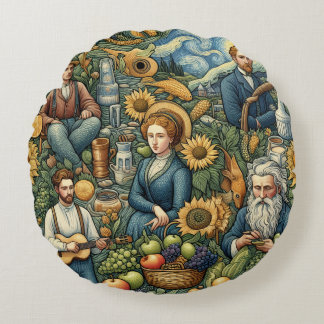 誠意あふれる贈り物、枕 ラウンドクッション