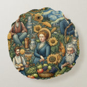 誠意あふれる贈り物、枕 ラウンドクッション (裏面)