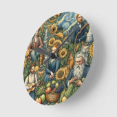 誠意あふれる贈り物、枕 ラウンド壁時計 (傾斜)