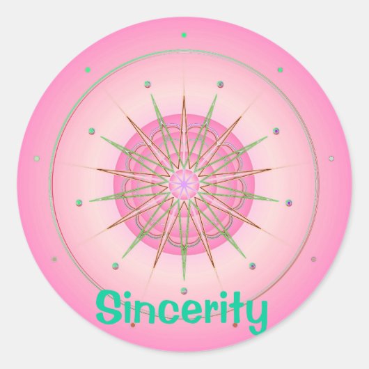 誠意（徳シール） ラウンドシール (正面)