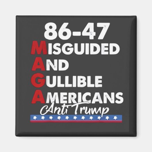 誤ったガイド付きおよびガリブル米国人86-47 マグネット (正面)