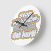 「誤った情報」にストップ関するかわいい作品。 買 ラウンド壁時計 (傾斜)