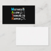 誤りが許考えるす – 数おもしろい学 名刺 (正面/裏面)