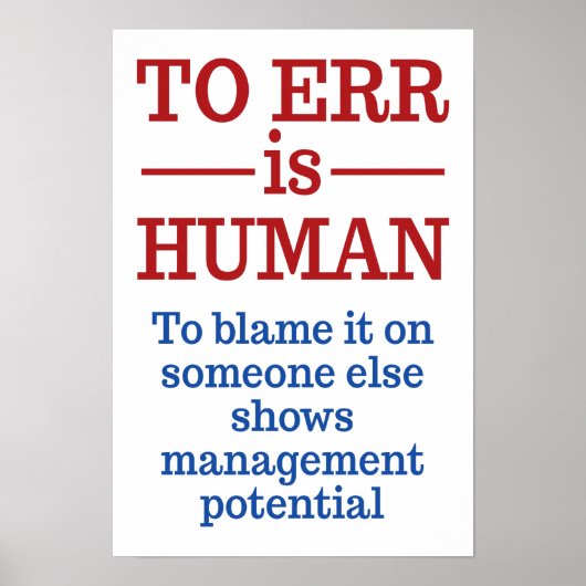 "誤りは人間"ポスター5 ポスター (正面)