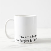 "誤ることは許すためにです人間、です犬…" マグ (左)