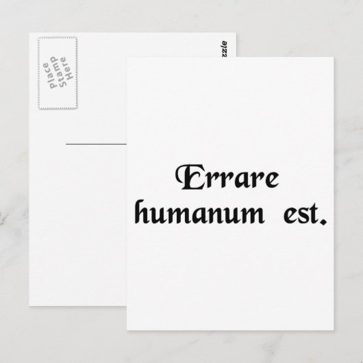 誤るのは人情だ。 ポストカード (正面/裏面)