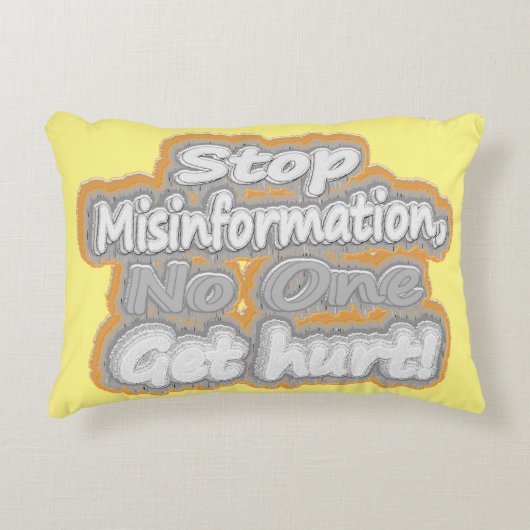 「誤ストップ情」かわいいデザイン。買今 アクセントクッション (正面)