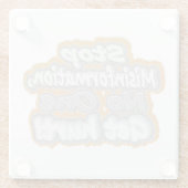 「誤ストップ情」かわいいデザイン。買今 ガラスコースター (裏面)