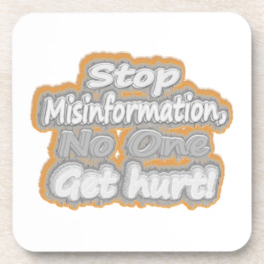 「誤ストップ情」かわいいデザイン。買今 コースター (正面)