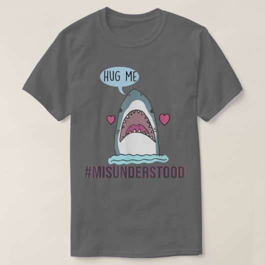 誤解されたシャーク・ハグ Tシャツ (デザイン正面)