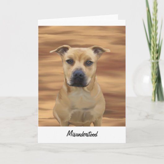 誤解されたピットブルテリアの受刑者の挨拶 カード (正面)