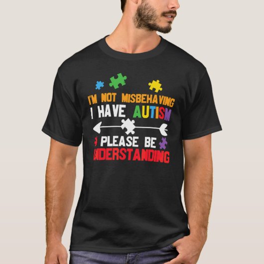 誤解しないでください 自閉症なんです 理解を Tシャツ (正面)