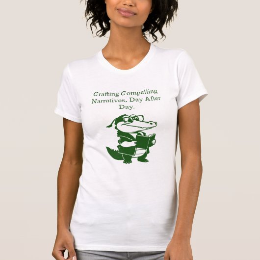 説得力のある物語を紡ぐライター デザイン Tシャツ (正面)