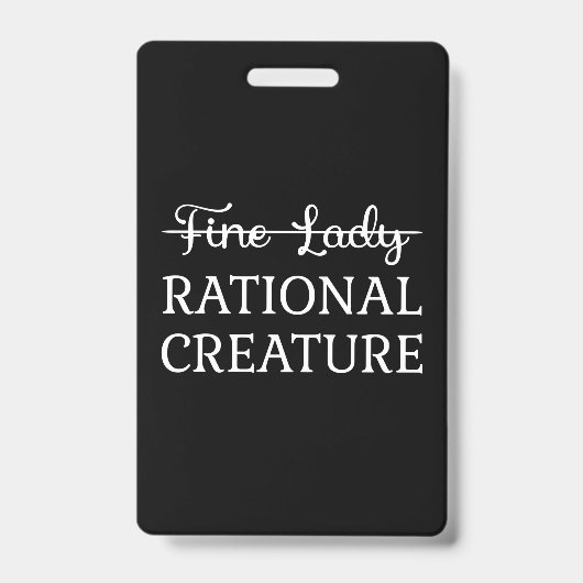 説得Jane Austen - Rational Creative I バッジ (Front)