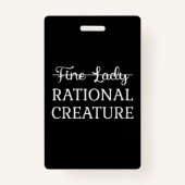 説得Jane Austen - Rational Creative I バッジ (正面)