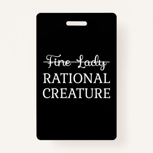 説得Jane Austen - Rational Creative I バッジ (正面)