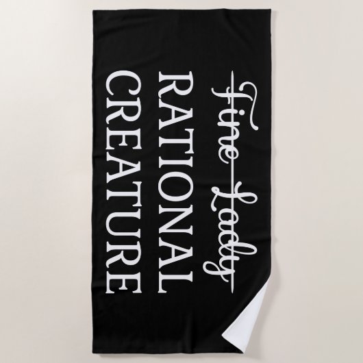 説得Jane Austen - Rational Creative I ビーチタオル (正面)