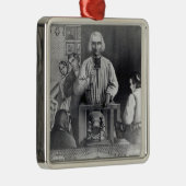 説教しているSt.ジーンMarie Vianney 19世紀 メタルオーナメント (右)