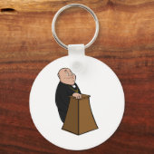 説教壇に立つ聖職者 キーホルダー (正面)