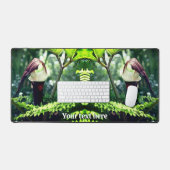 説教壇の花の大きなジャッキパーソナライズされた デスクマット (キーボード&マウス)