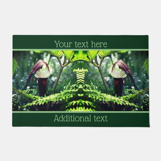 説教壇の花の大きなジャッキパーソナライズされた ドアマット (正面)