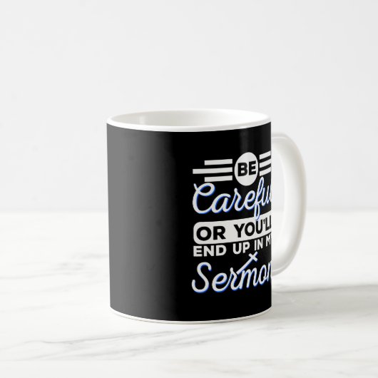 説教者おもしろい牧師の説教のギフト コーヒーマグカップ (正面右)