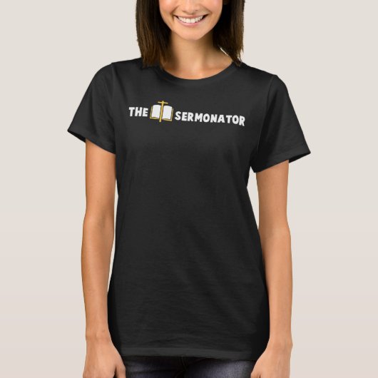 説教者の牧師の感謝キリスト教の悪党 Tシャツ (正面)