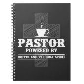 説教者コーヒー愛好家の聖霊カフェイン牧師 ノートブック (正面)