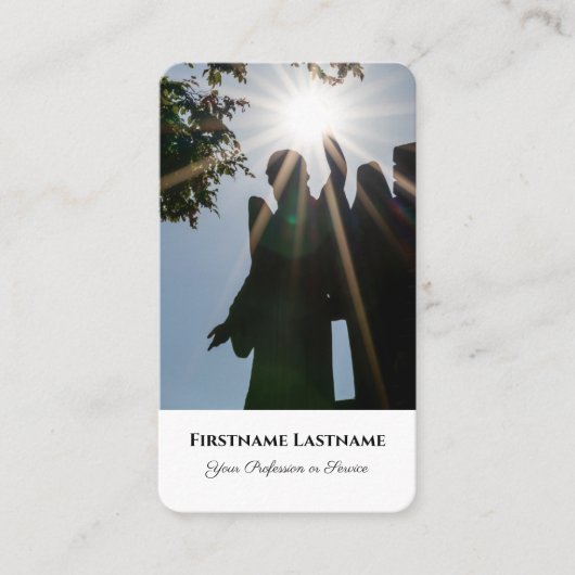 説教者モルティシャンスピリチュアルヒーラーエンジェル像 名刺 (正面)