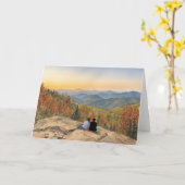 説教者ロックノースジョージア水彩画 カード (黄色い花)