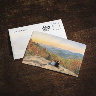 説教者ロックノースジョージア水彩絵葉書 招待状