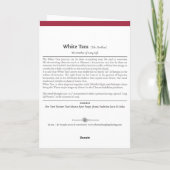 -説明および信念の…白いタラを梳いて下さい カード (裏面)