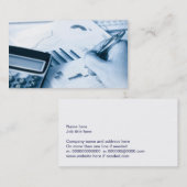 説明および財政の名刺 名刺 (正面/裏面)