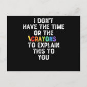 説明する時間もクレヨンもない ポストカード (正面)