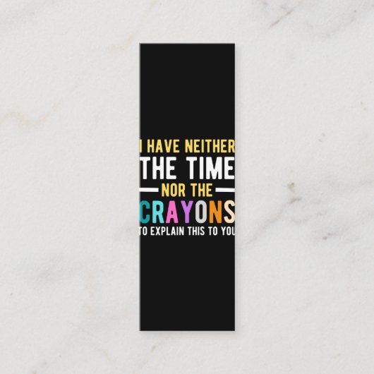 説明する時間もクレヨンもない ロイヤリティカード (正面)