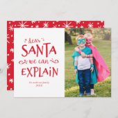 説明できる…ホリデおもしろいーフォトカード シーズンカード (正面/裏面)