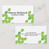 説明の緑葉の 名刺 (正面/裏面)