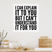 説明はできるが理解できない… ポスター (キッチン)