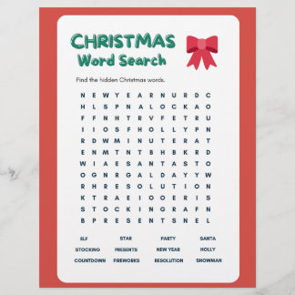 説明クリスマス語の検索と回答鍵 チラシ