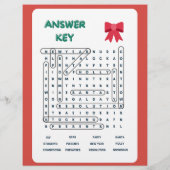 説明クリスマス語の検索と回答鍵 チラシ (裏面)