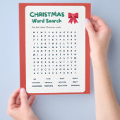 説明クリスマス語の検索と回答鍵 チラシ (手)