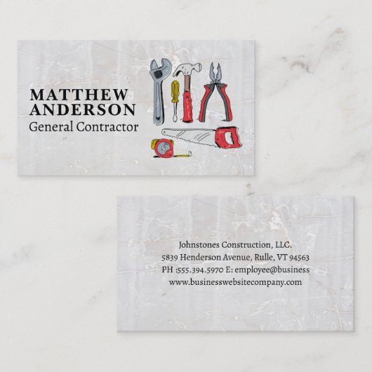 説明ハンドツール | 建築 名刺 (正面/裏面)